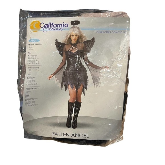 New California Costumes Women's Black Sexy Fallen Angel Costume - Picture 3 of 10